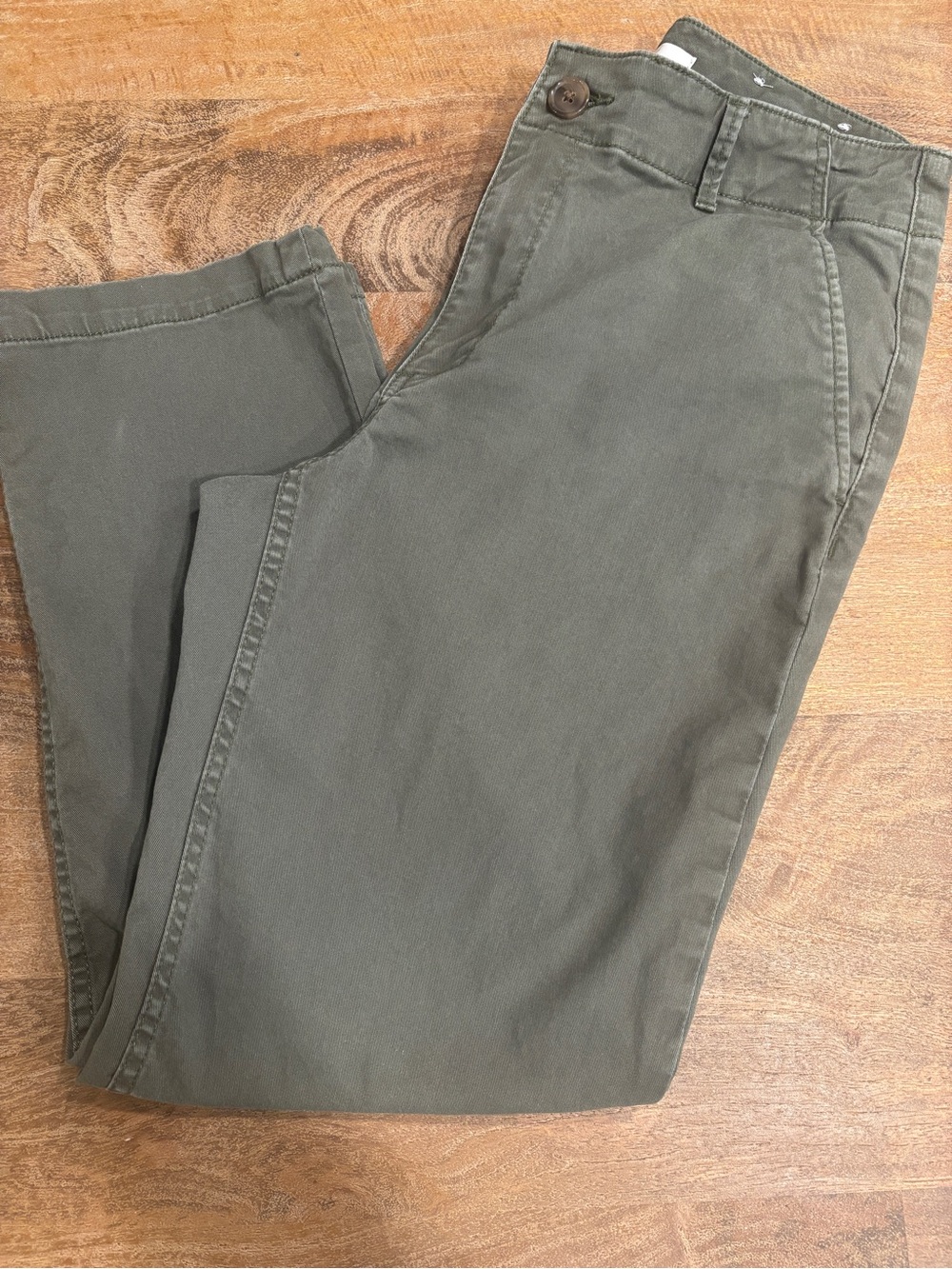 LOFT Straight Leg Pants in Olive